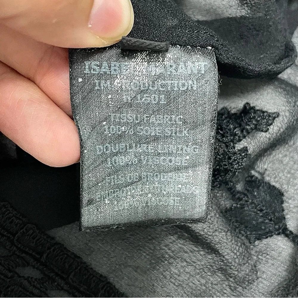 SOLD // Isabel Marant Embroidered Silk Dress Black Size 36 / Small - Picture 12 of 14